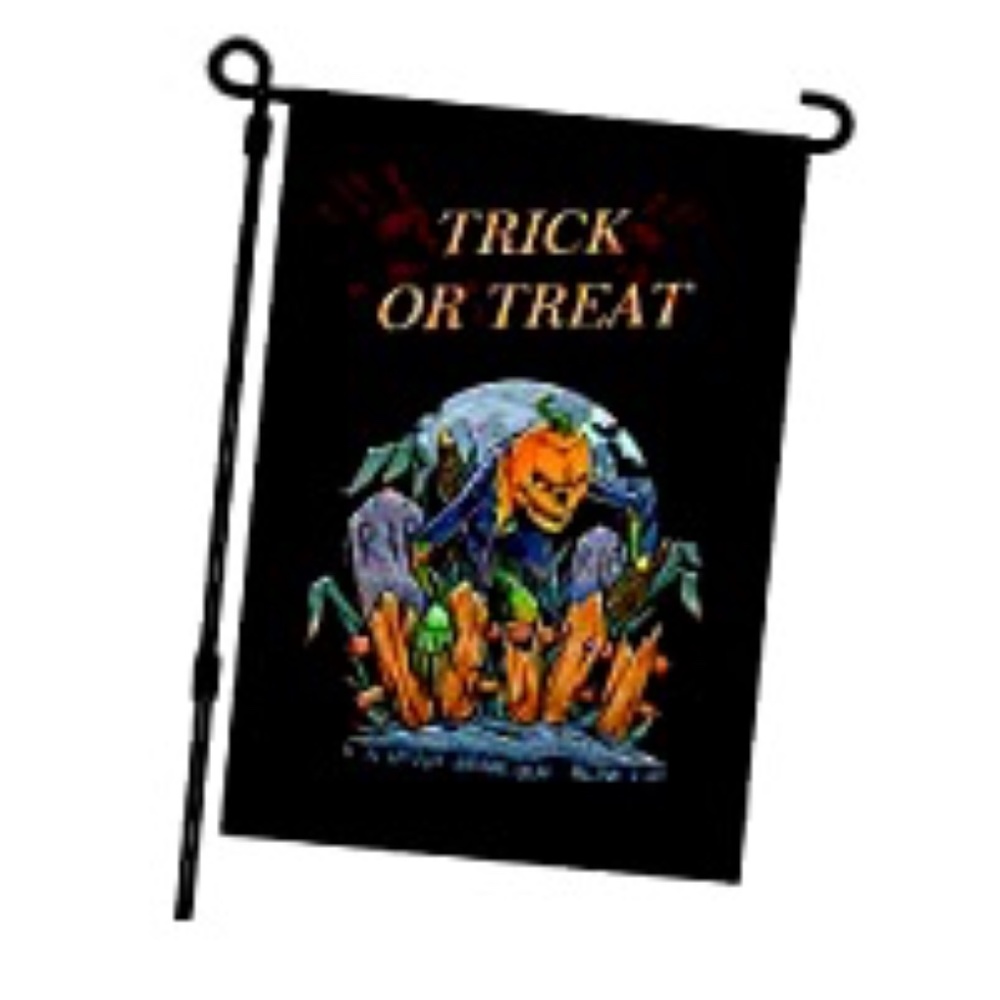 New Double Sided Farmhouse Halloween Flag 12x18 inches